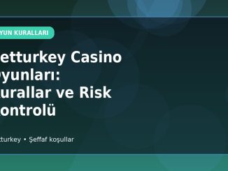 Betturkey Casino Oyunları: Kurallar ve Risk Kontrolü kapak görseli
